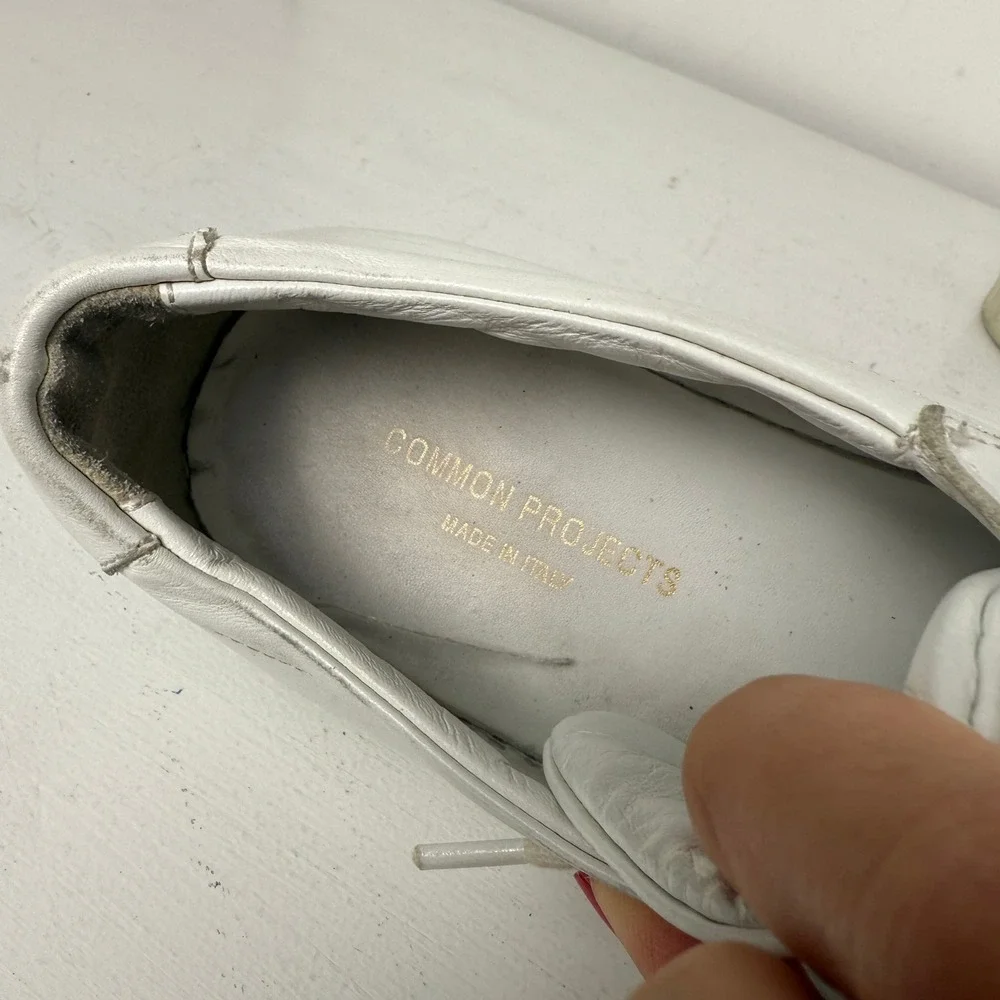 Common Projects Original Achilles Low White Leather Sneakers Mens 43 1528 0506